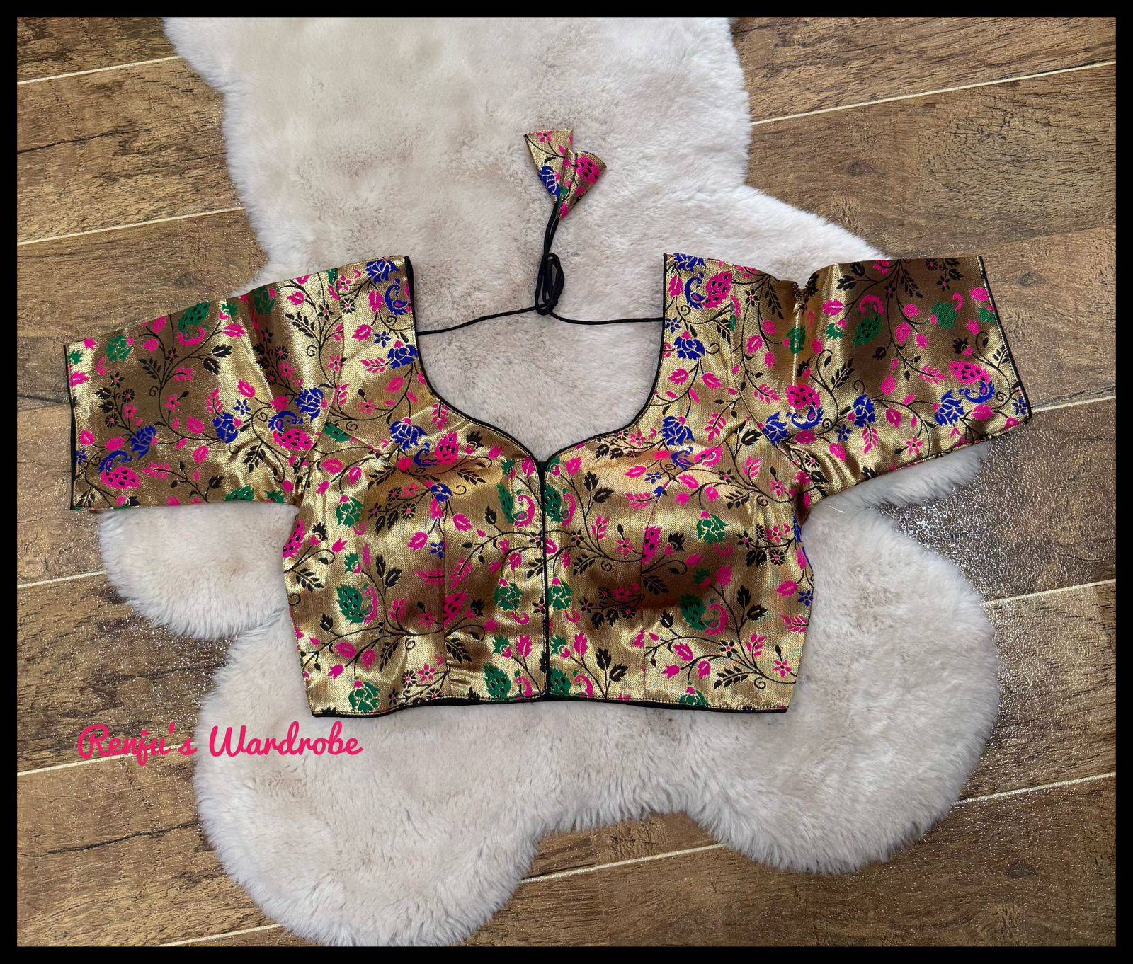 Elegant Brocade Front Open Blouses